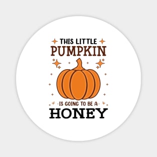 Honey Little Pumpkin Pregnancy Announcement Halloween Magnet